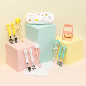 에디슨 프렌즈 아이맞춤 4종 세트 젓가락 스푼포크 케이스 세트