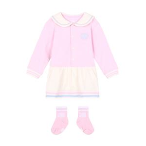 [엔비에이키즈(아동)]NBA 클래식 자수 여아 긴팔 바디수트(K235TO002P)