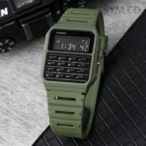 카시오 CA-53WF-3B 데이터 뱅크 레트로 디지털 계산기 남자 우레