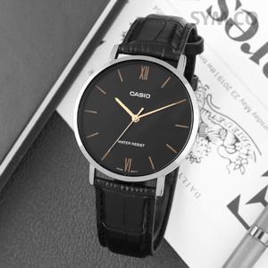 카시오 MTP-VT01L-1B 라지사이즈 심플 아날로그 캐쥬얼 남자 가