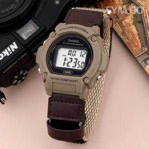 카시오 W-219HB-5A 아웃도어 벨크로 디지털 방수 남자 나토 시계