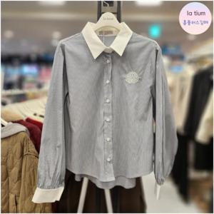 라티움 HC03 여성 핏예쁜 스트라이프 단추 카라셔츠 L55 P3BL05 78