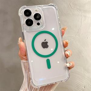 아이폰12 프로 맥스 맥세이프 풀커버 투명 젤하드 범퍼 케이스