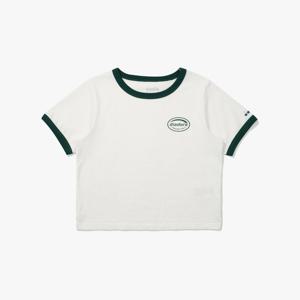 [디아도라] 위켄드 링거 반팔 티셔츠 우먼 OFF WHITE