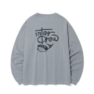 [인터크루]뒷판 아트웍 장식 티셔츠 그레이 ITZ1TR02AGE