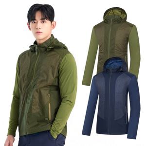 콜핑 남성 봄 아이스본 경량 속건성 등산 후드 바람막이 자켓 KSC624RJ4M
