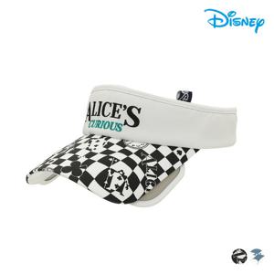 [디즈니골프]여성 체크보드 아트웍 선바이저 썬캡 모자 DN2LAC030