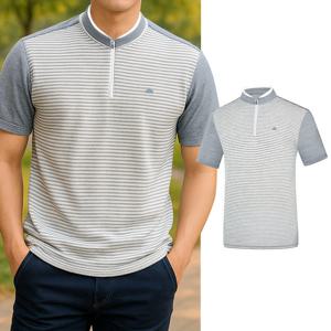 콜핑 남성 아이스본 냉감 스트라이프 메쉬 등산 반팔 반집업 티셔츠 GS