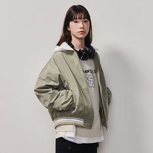 [에꼴리에] 여자 가을이월 라이트카키 셔링 항공점퍼(25A1151)