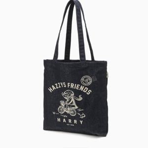 [헤지스ACC] 네이비 프린트 면 숄더백 HJBA5E311N2