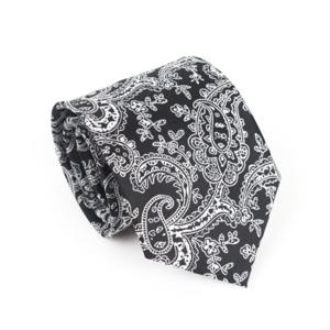 [레디핏]남자 넥타이 페이즐리블랙 수동넥타이_NMM8050
