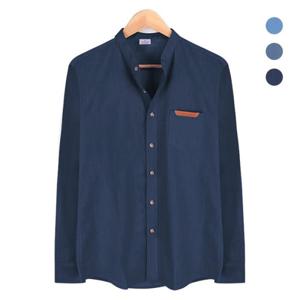 [레디핏]남자 차이나카라 포켓 배색 셔츠 남방 3컬러_NWM002