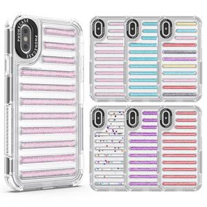 아이폰X 젤하드 투명 글리터 에어백 범퍼 핸드폰 케이스