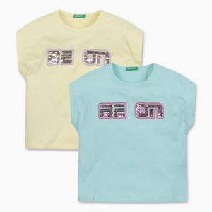 [베네통키즈]BEON스팽글티셔츠(2컬러) 3I1XC10J8