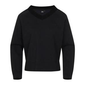 JDX HC11 여성 원형 로고 V넥 긴팔 티셔츠 X2TLW5449