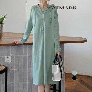 ATMARK (77까지)캐주얼후디스웨트원피스_AA51OP021G