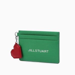 [질스튜어트] 그린 로고 포인트 소가죽 카드지갑 JAHO5E471E2