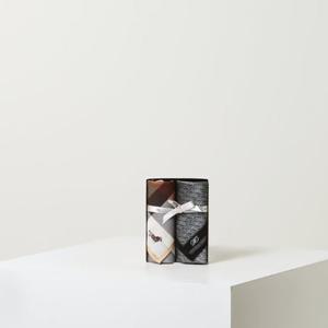 [닥스] 브라운 체크 면 손수건2종세트 DCHA5E081MU