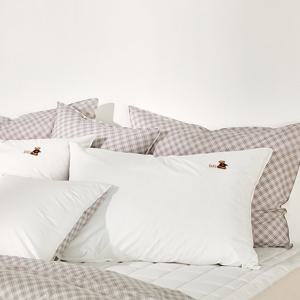 [닥스침구]고밀도 바버 화이트 베개커버