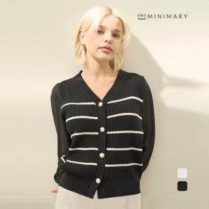 [미니마리] 브이블라소매가디건 (MMA1CD10)