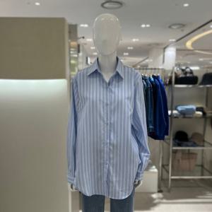 [AB.F.Z] 나그랑 언발 스트라이프 카라 셔츠 (KSZ5HB38G)