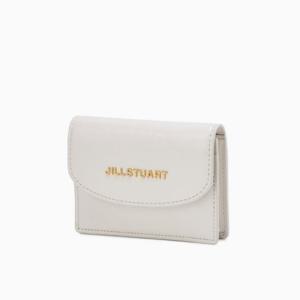 [질스튜어트] 아이보리 로고 포인트 장식 소가죽 카드지갑  JAWA4E522I2