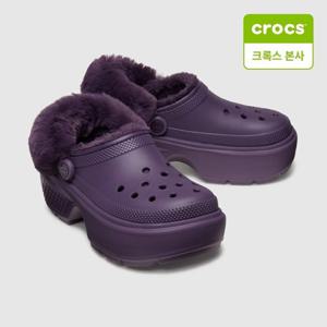 [크록스] 스톰프 라인드 클로그 다크아이리스 208546-5AS