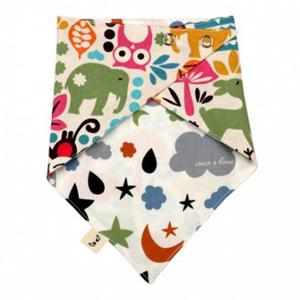 유아스카프 국내제작 순면 양면스카프 동물농장 턱받이 스카프빕