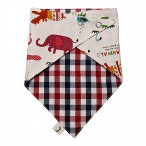 유아스카프 국내제작 순면 양면스카프 애니멀스 턱받이 스카프빕