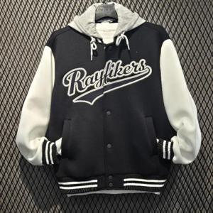 엠할리데이 HC03 네오프렌  바시티 점퍼  후드 탈부착 야구점퍼  남여공용  스트레치  오버핏 MP1JU037