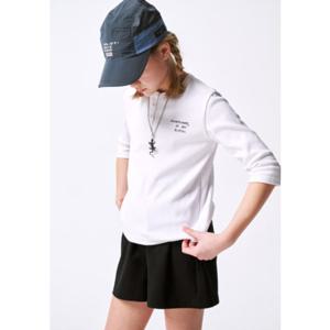 [블루테일HU] (AZA8TS06WT) 화이트 헨리넥 7부소매 티셔츠