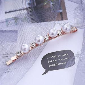 머리핀 벨진주큐빅실핀 골드 헤어핀 똑딱핀 헤어악세