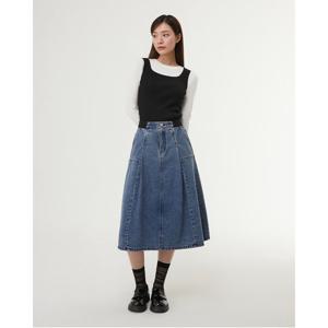 플라스틱아일랜드  (PR7KT361)  BEIGE 스퀘어넥 니트 민소매 나시