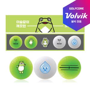 볼빅 참이슬 신형 비비드 무광 3피스 골프공 4알+볼마커