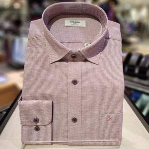 [레노마] 텐셀 트위스트얀 미니체크 스냅카라일반핏 RLFSG1036WN