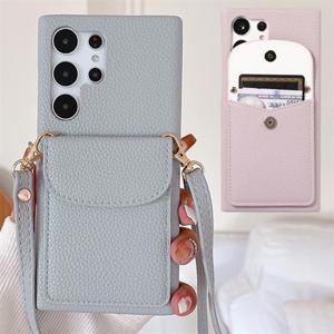 갤럭시A26 5G A266 클래식 카드수납 바디 스트랩 가죽 케이스