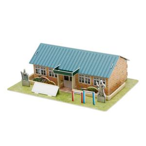 DIY 나무 모형 조립 키트 종이 즐거운 학교 PM402