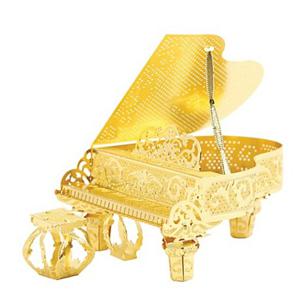 3D 입체 메탈 퍼즐 미니 그랜드피아노 골드