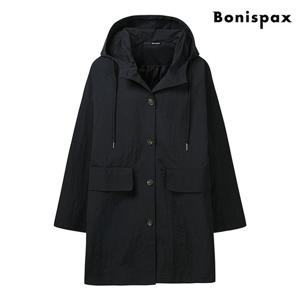 [보니스팍스(여성의류)]후드 야상 미디 루즈핏 자켓 (XP1JK010L0)