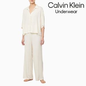 [캘빈클라인 언더웨어] 여성 우븐 비스코스 셔츠/팬츠 실내복 세트 QS7259-QS725