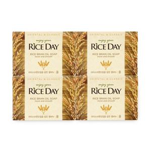 라이스데이 윤 비누 100gx4P 라이스데이비누 미용 목욕 세안 세수