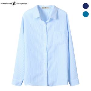 [나인식스뉴욕(영캐릭터)]시어서커 스트라이프 셔츠 (NP3SH005M0)