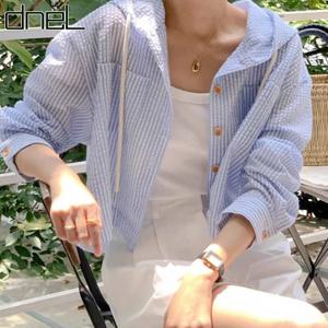 [드넬]썸머엠보후드셔츠DWB51156A