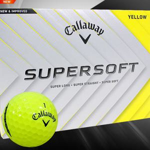 캘러웨이 25년 슈퍼 소프트 골프공 옐로우(1더즌 12알)
