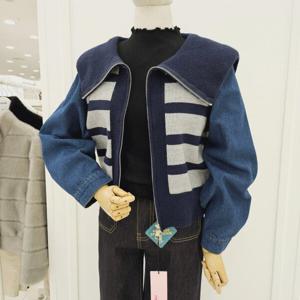 [무자크]MO8WKC13(데님소매세라카라니트가디건)_CJ