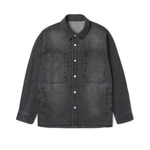 [애드호크]남성 세미오버핏 투포켓 베이직 데님 셔켓 HA3LS01_CA