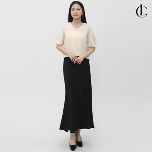 엘케이트 여자 롱스커트 우아한 플레어 새틴스커트 LRNV002