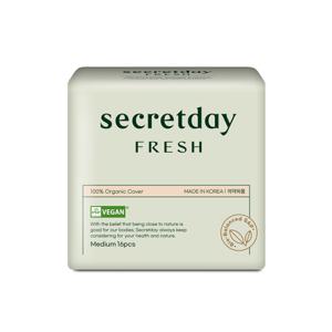 [시크릿데이]시크릿데이 프레쉬 유기농 비건 생리대 중형 (16개