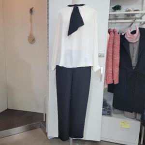 올리비아하슬러 DP01 뒷 밴딩 배기 팬츠 OHDFPT701