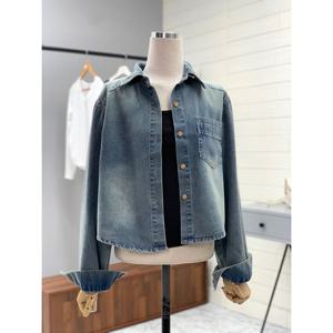 [애티쉬]카라 숏 청자켓 BJK1R397_OD